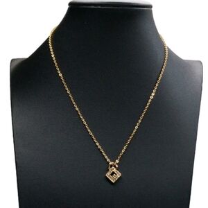 Vintage GIVENCHY Square "G" Logo Rhinestone Necklace - 80s-90s Icon